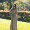 Vestido comprido de linho