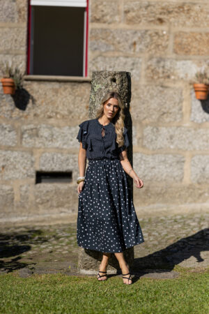 Blusa Estampada Bolinhas