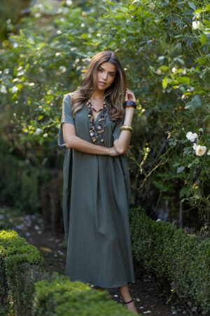 Alternative view of Vestido Oversize Prega e Decote