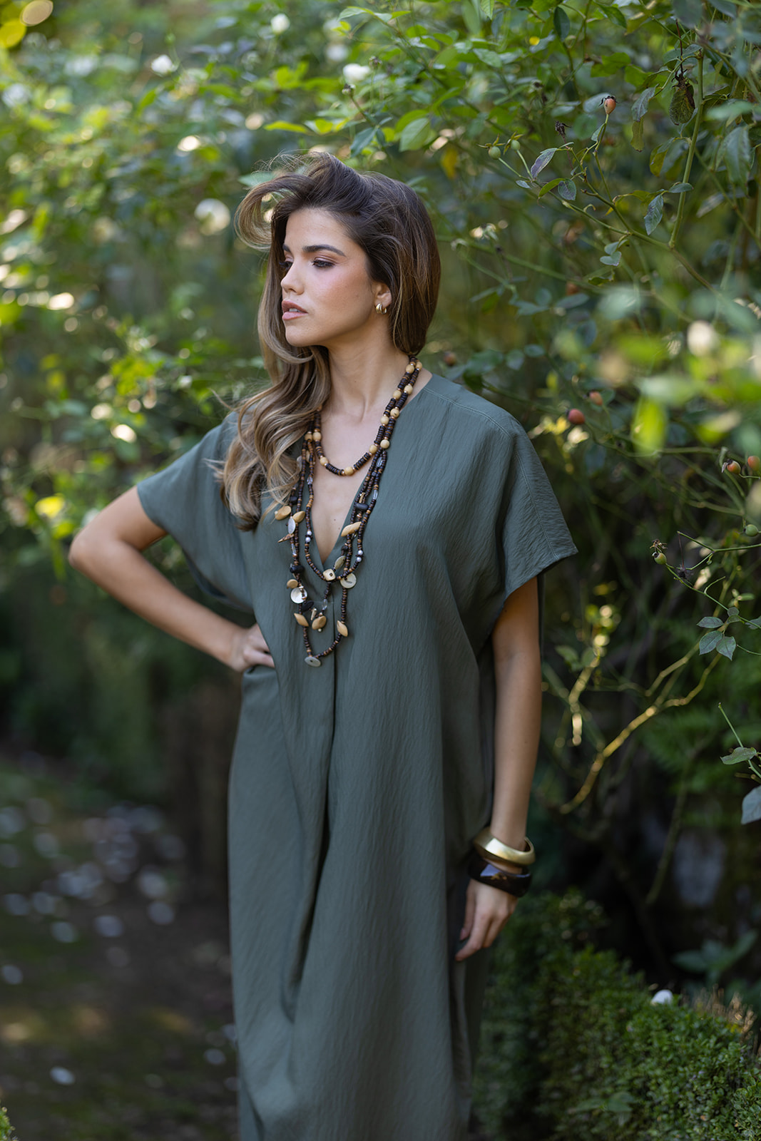 Vestido Oversize Prega e Decote - Image 3